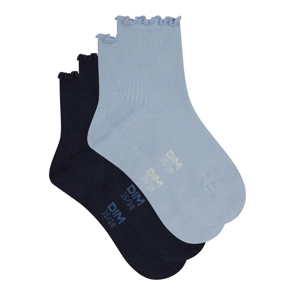 DIM Modal Volant calzini donna x2 morbidi