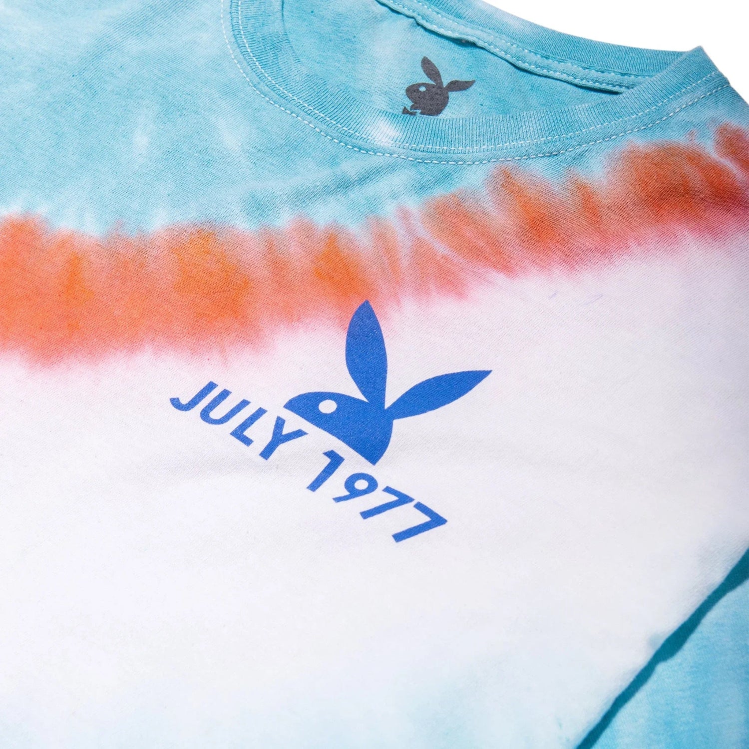 Playboy July 1977 crop t-shirt tie dye cotone M