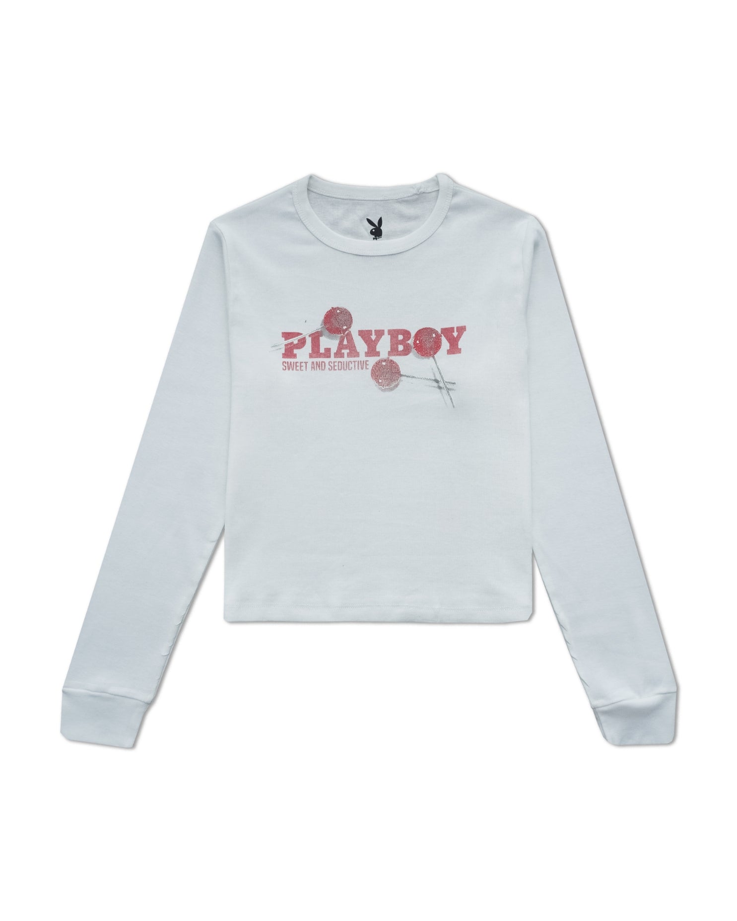 Playboy Sweet Seduction maglietta crop bianca 100% cotone