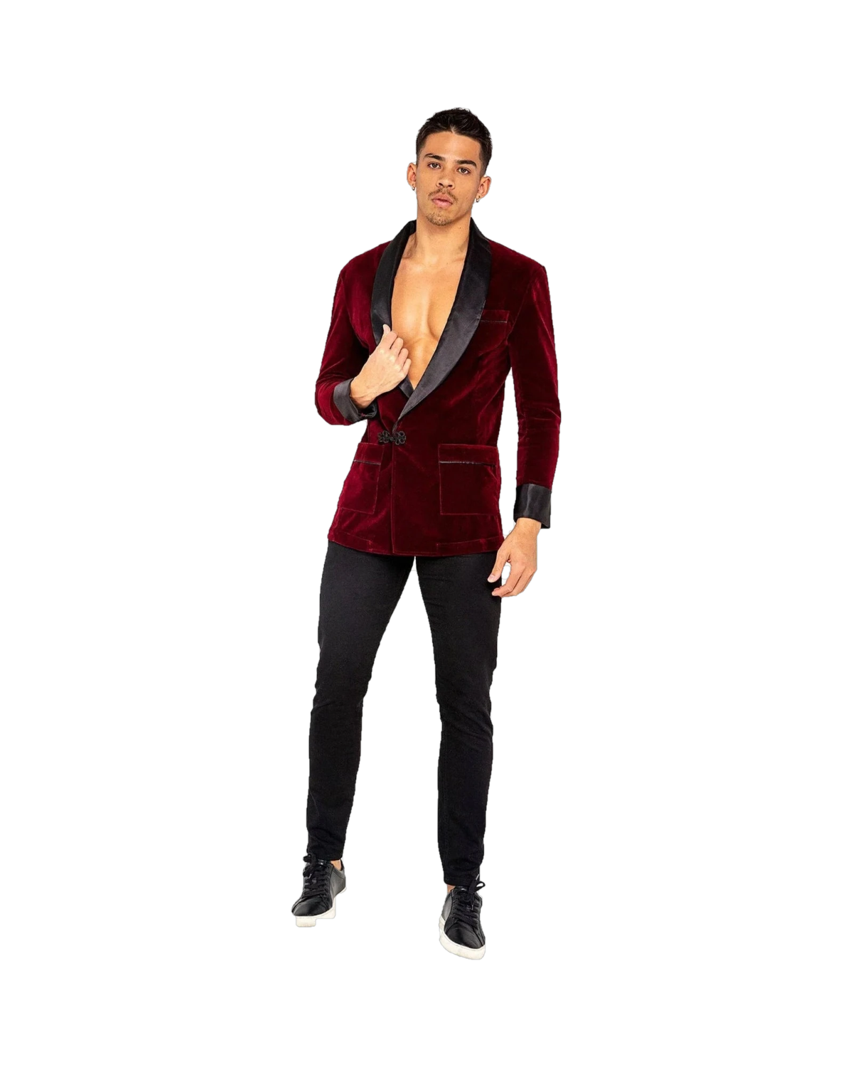 Playboy Smoke Lounge Gent giacca costume velluto bordeaux