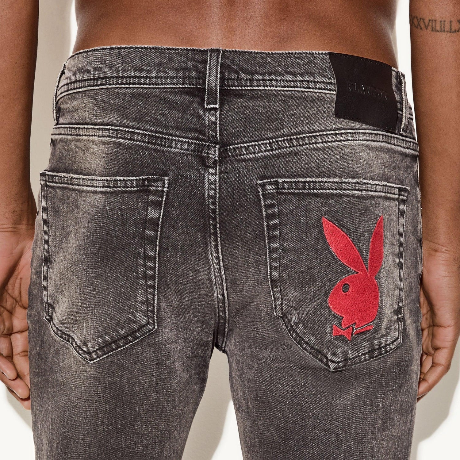 Playboy Skinny jeans grey destroy elasticizzato uomo
