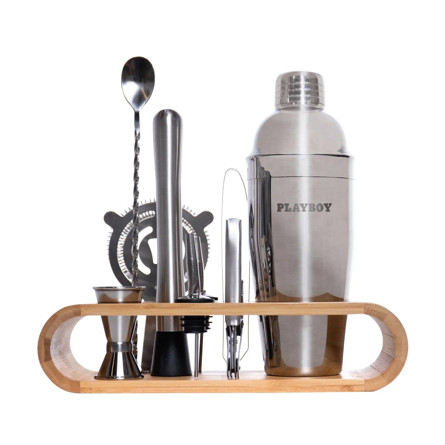 Playboy Bar Kit set bar 10 pezzi acciaio