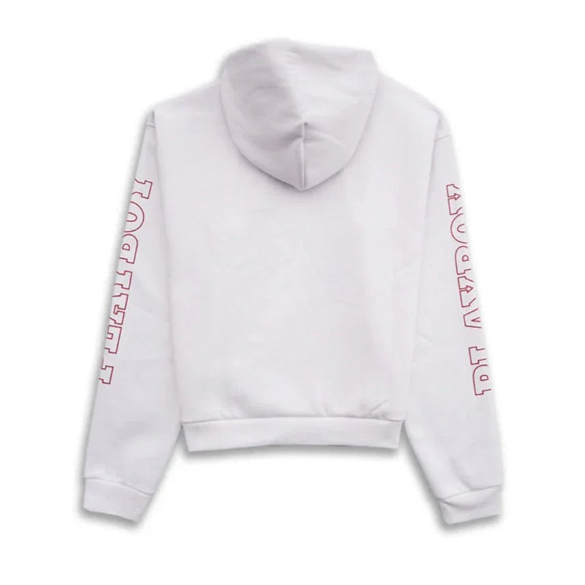 Playboy USA Hoodie felpa con cappuccio bianca fleece