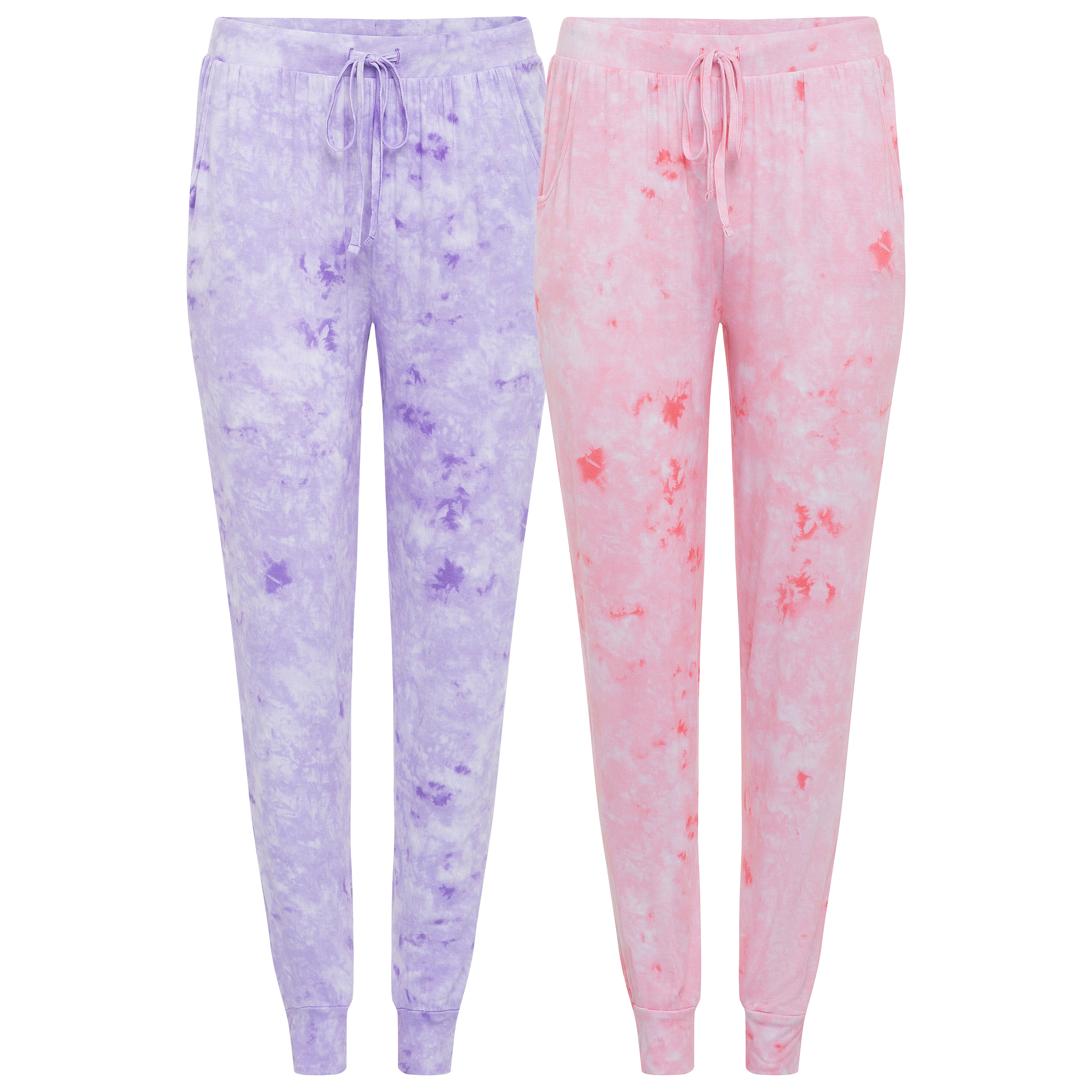 René Rofé Tie-Dye 2 Pack Joggers pantaloni viola tie-dye