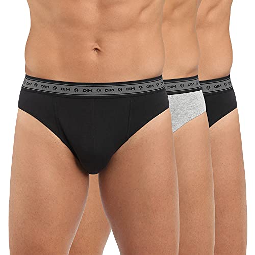 DIM Green Bio slip uomo x3 cotone bio nero grigio