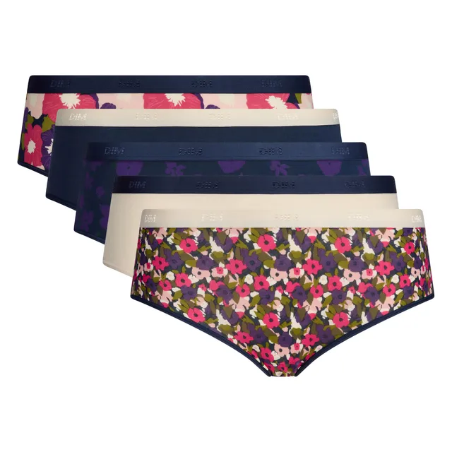 DIM Les Pockets boxer cotone x5 eclat floral