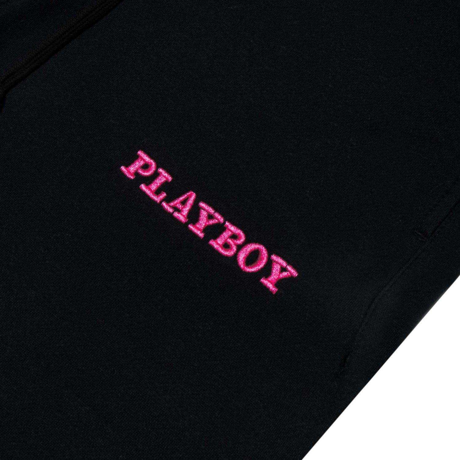 Playboy Bunny Outline pantaloni tuta uomo fleece neri