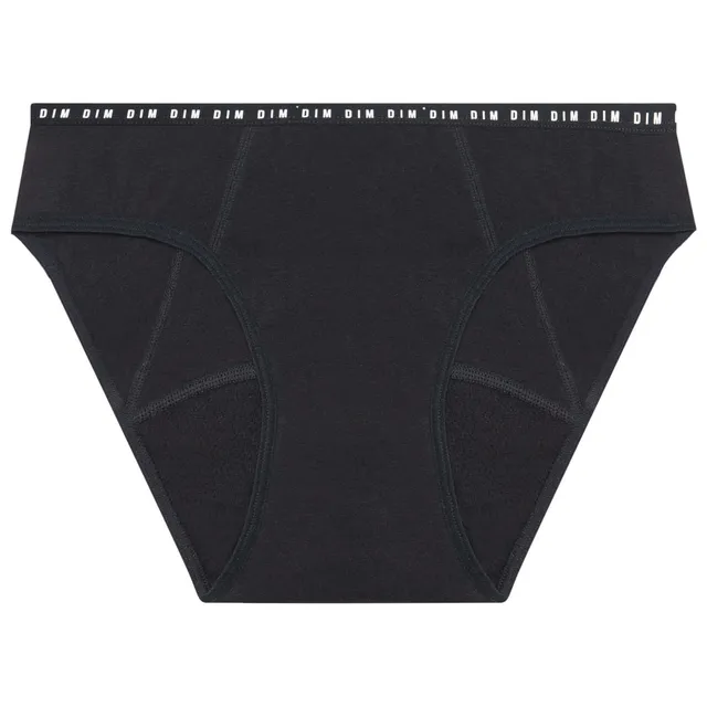 DIM Protect slip mestruale cotone bio nero XS flusso abbondante