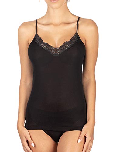 Egi Filo di Scozia Canotta Donna XL Nera Pizzo