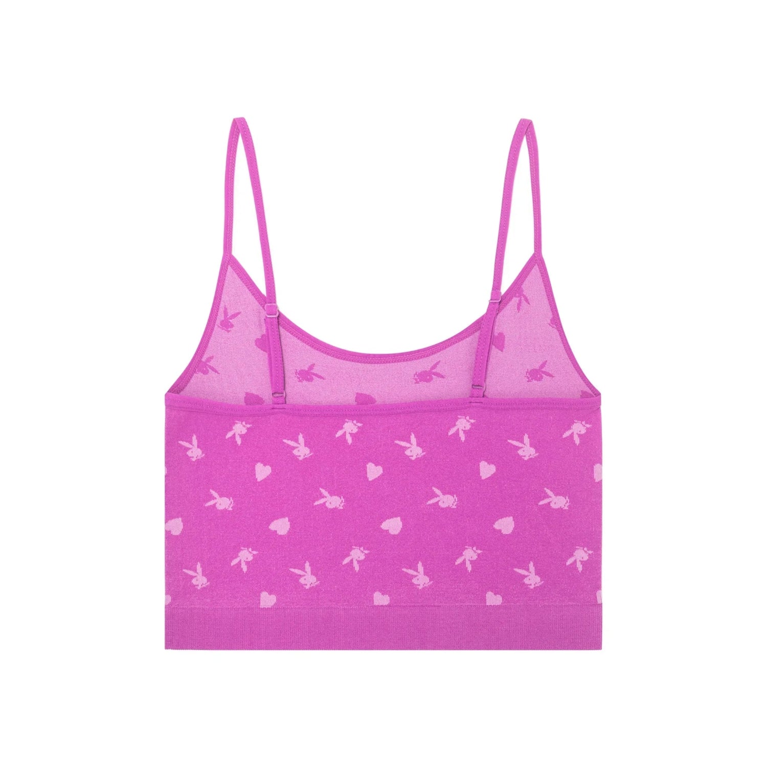 Playboy Bunny canotta crop seamless marrone scollo