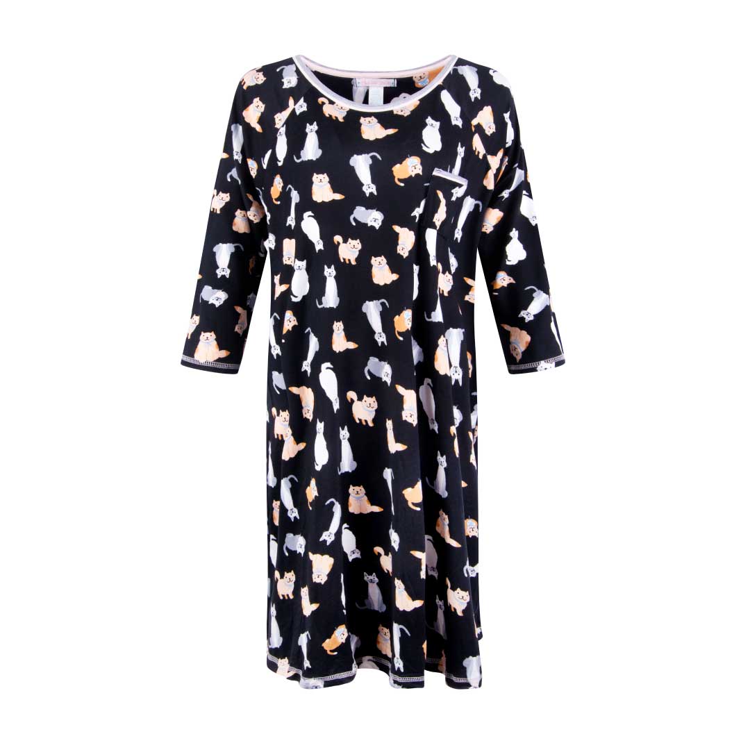 René Rofé Lightweight camicia notte manica lunga 2 pezzi 1X