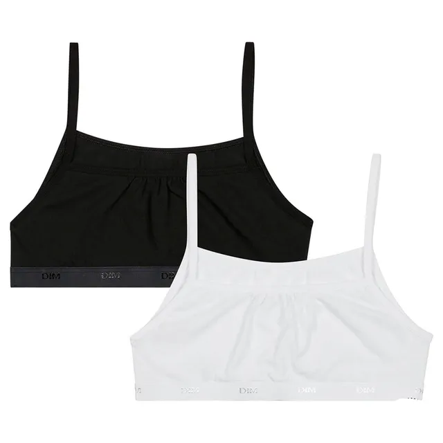Dim Les Pockets Ecodim reggiseno bambina x2 10 anni nero