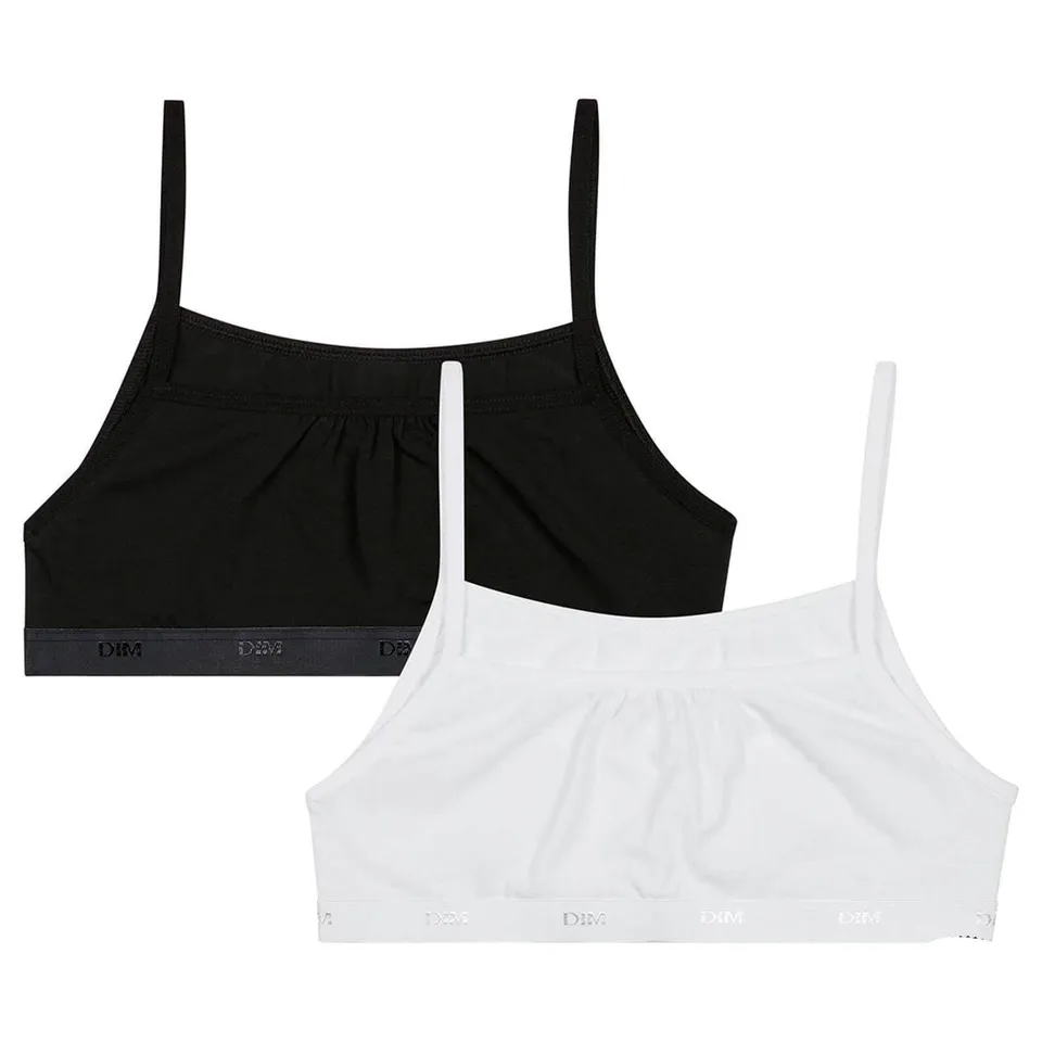 Dim Les Pockets Ecodim reggiseno bambina x2 10 anni nero