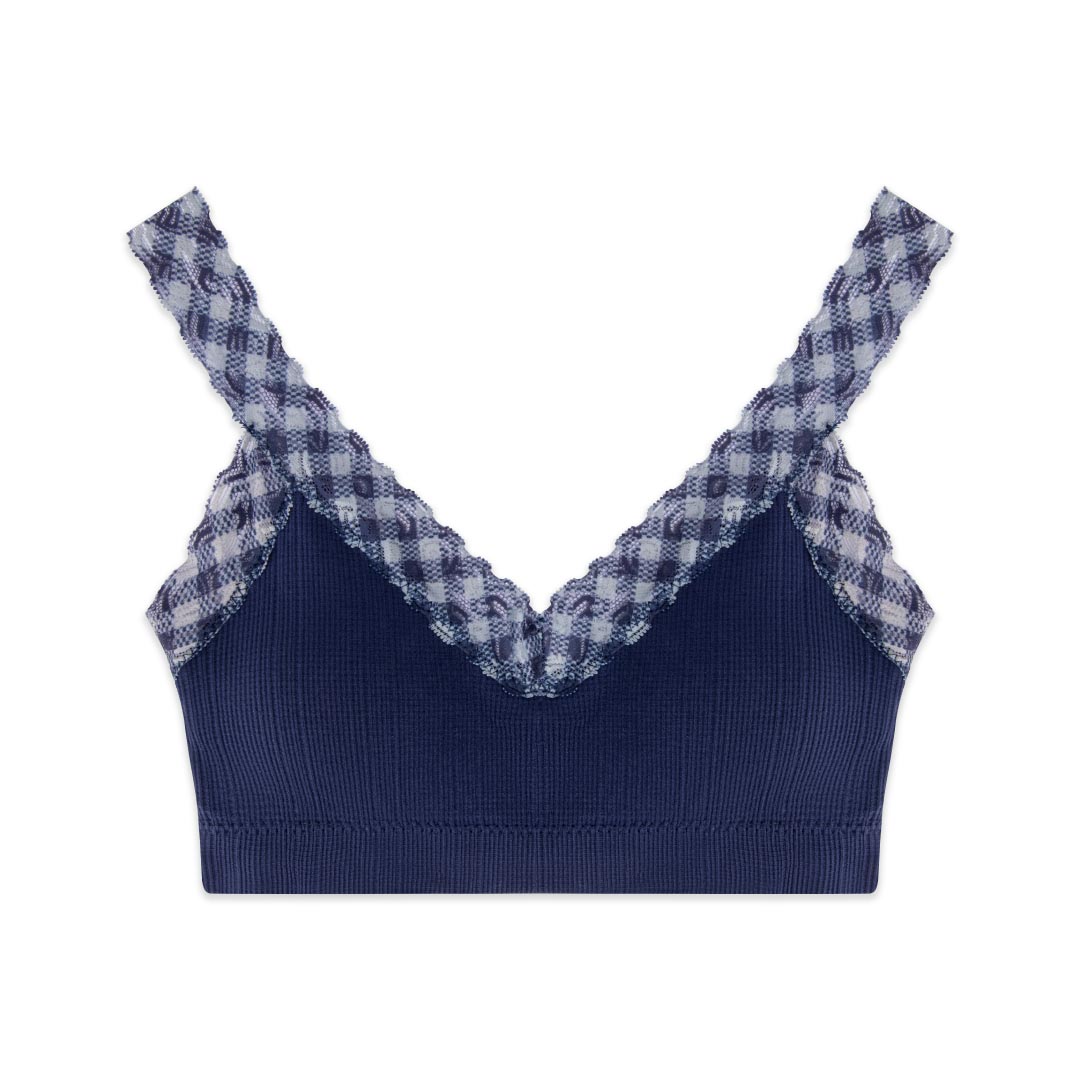 René Rofé Printed Jam reggiseno comfort blu motivo leggero