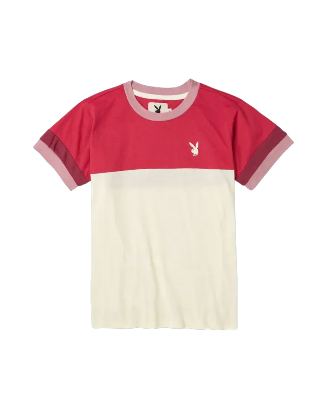 Playboy Summer of Love t-shirt donna cotone bande maniche