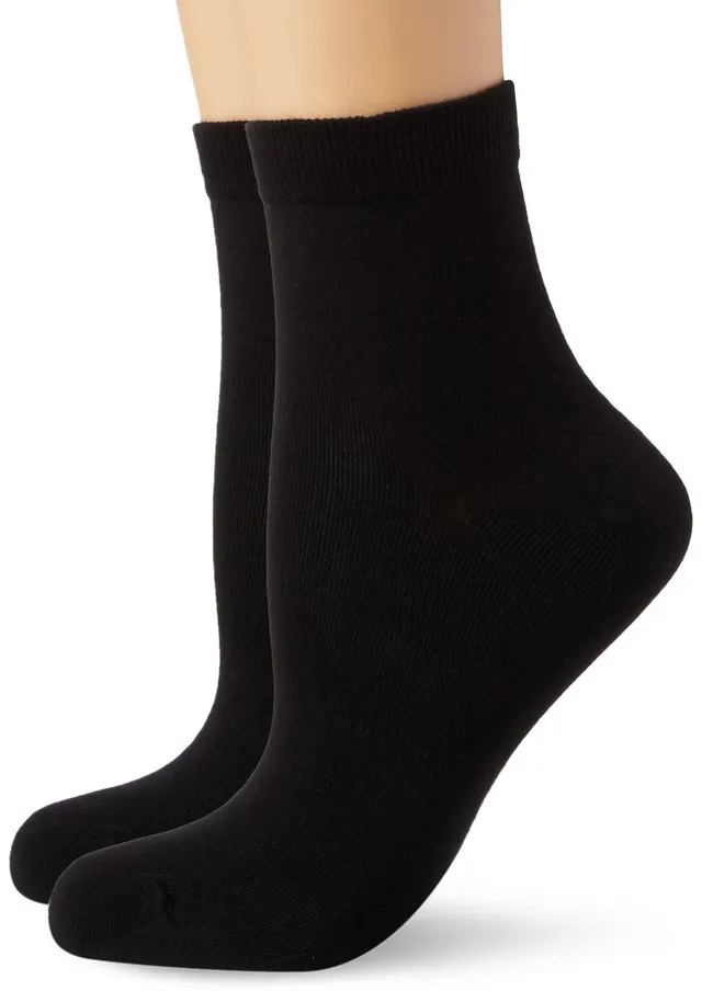 DIM Comfort calzini donna x2 nero cotone tallone rinforzato
