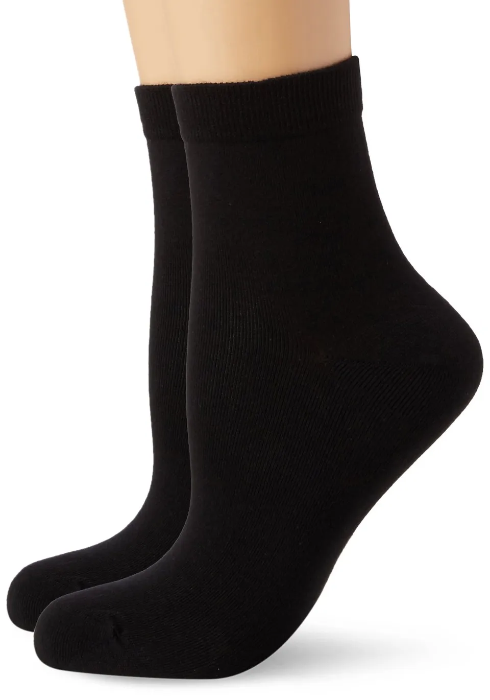 DIM Comfort calzini donna x2 nero cotone tallone rinforzato