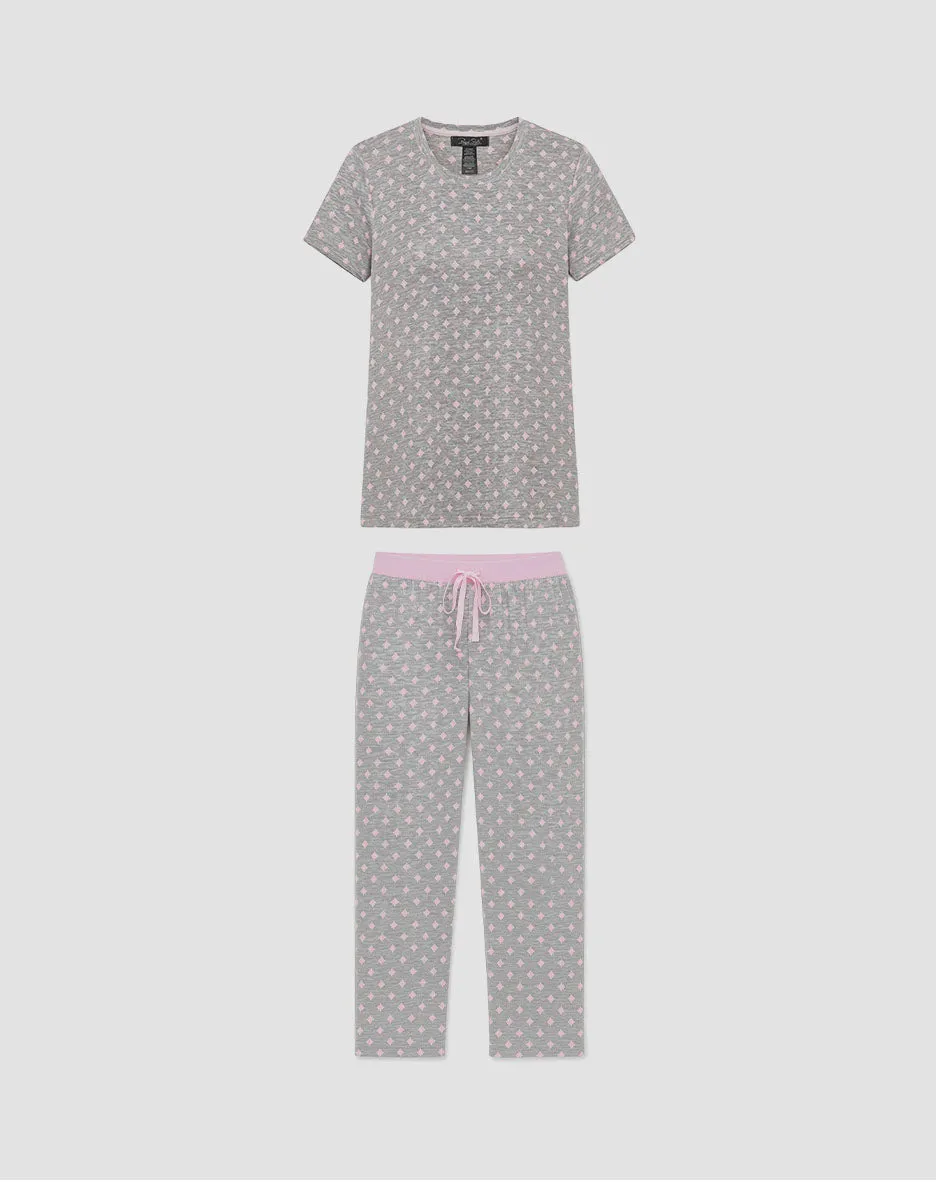René Rofé Hacci Set Pigiama Capri 2 Pezzi leggero