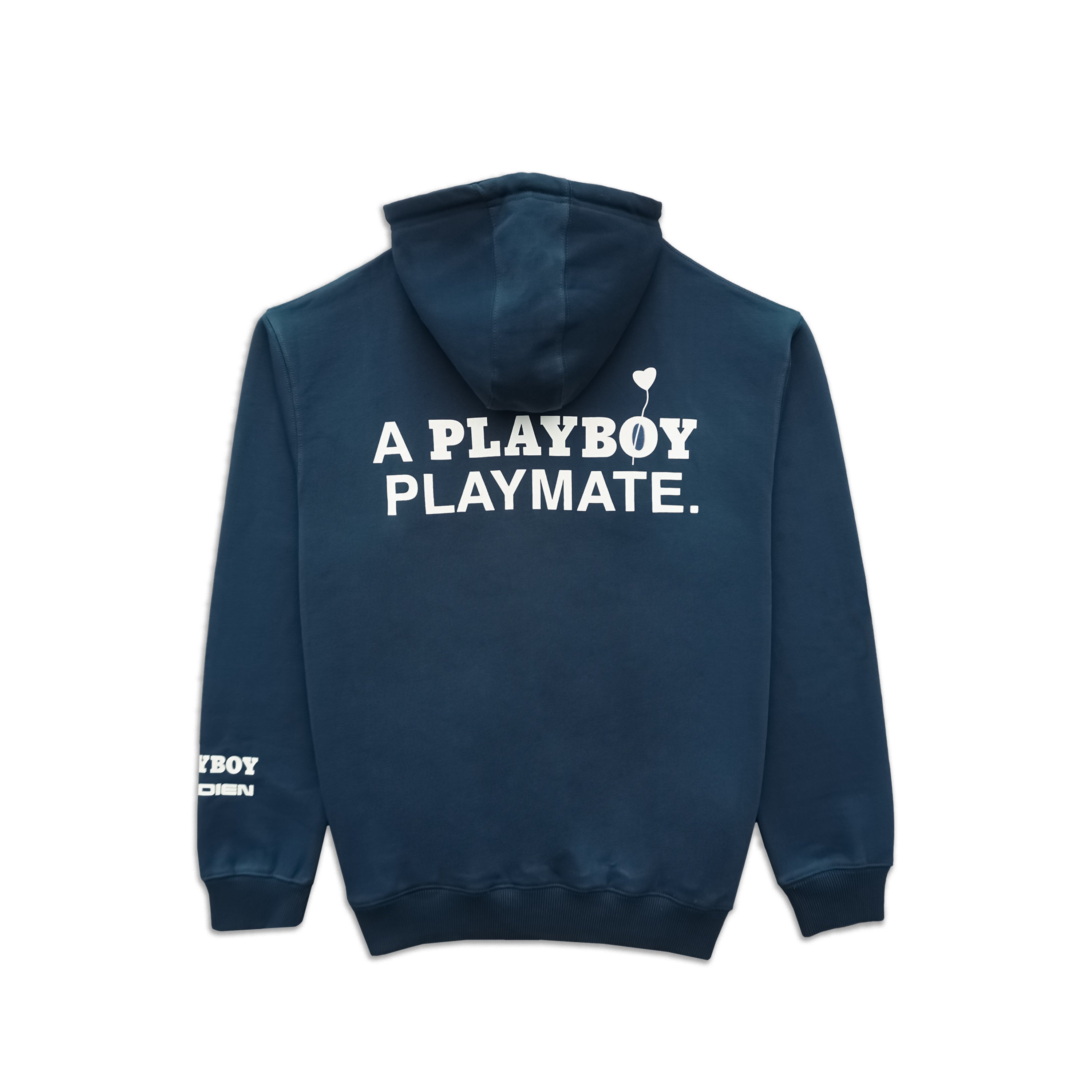 Playboy First Love felpa con cappuccio Midnight Teal cotone