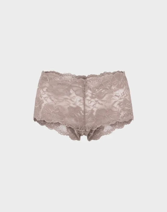 René Rofé Everyday Lace slip boyshort pizzo beige M