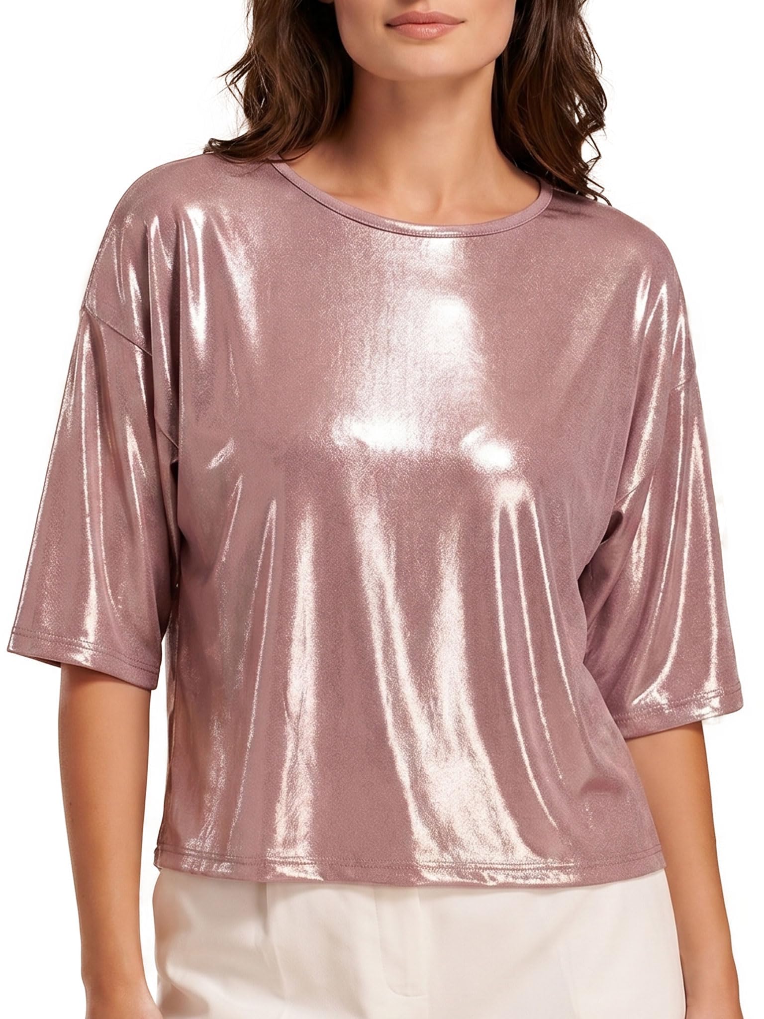 Egi Art. 5075 Maglietta Laminata Lurex Blu
