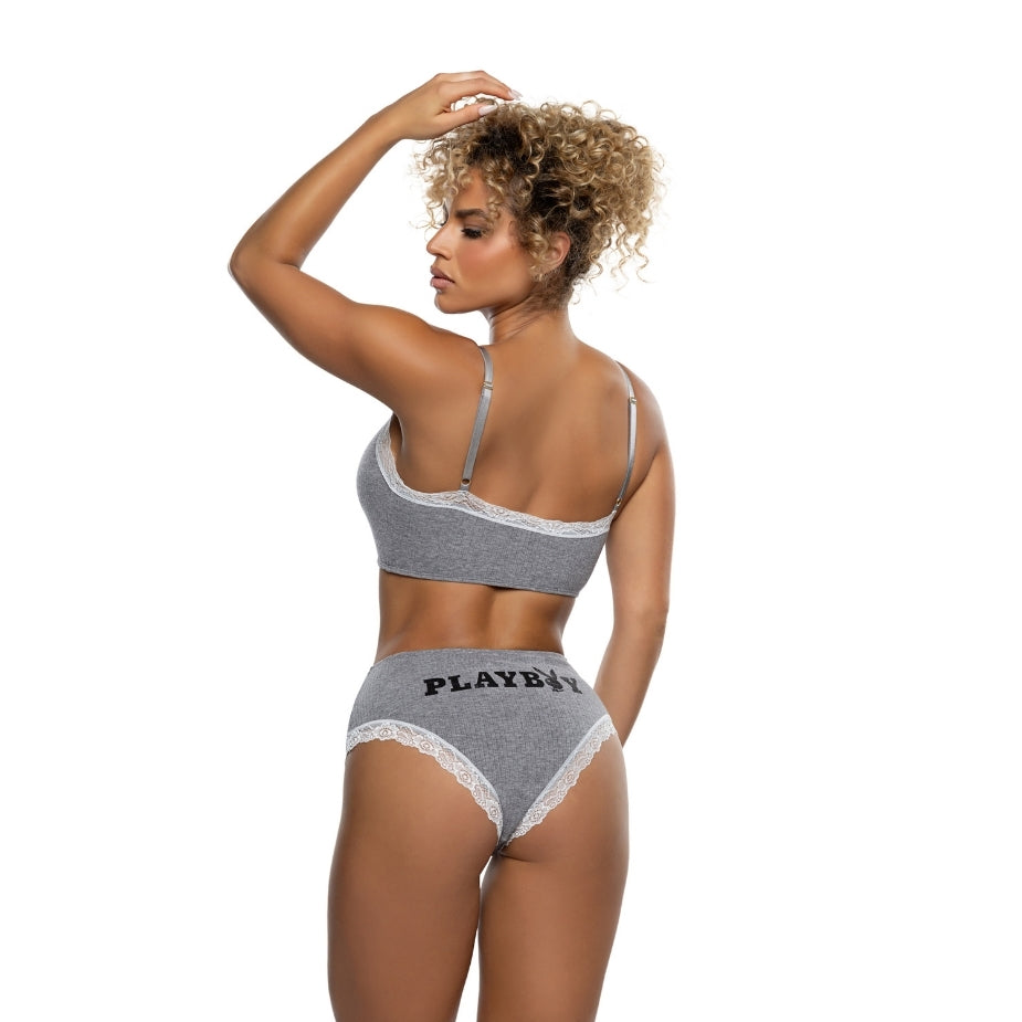 Playboy Comfy Bunny set canotta perizoma modal nero S/M