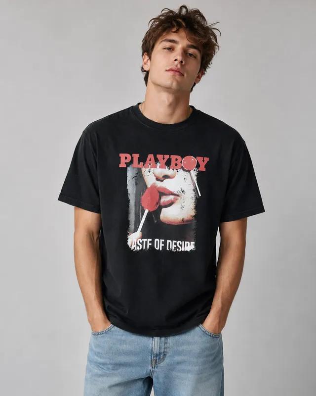 Playboy Lollipop Tee t-shirt unisex cotone nera