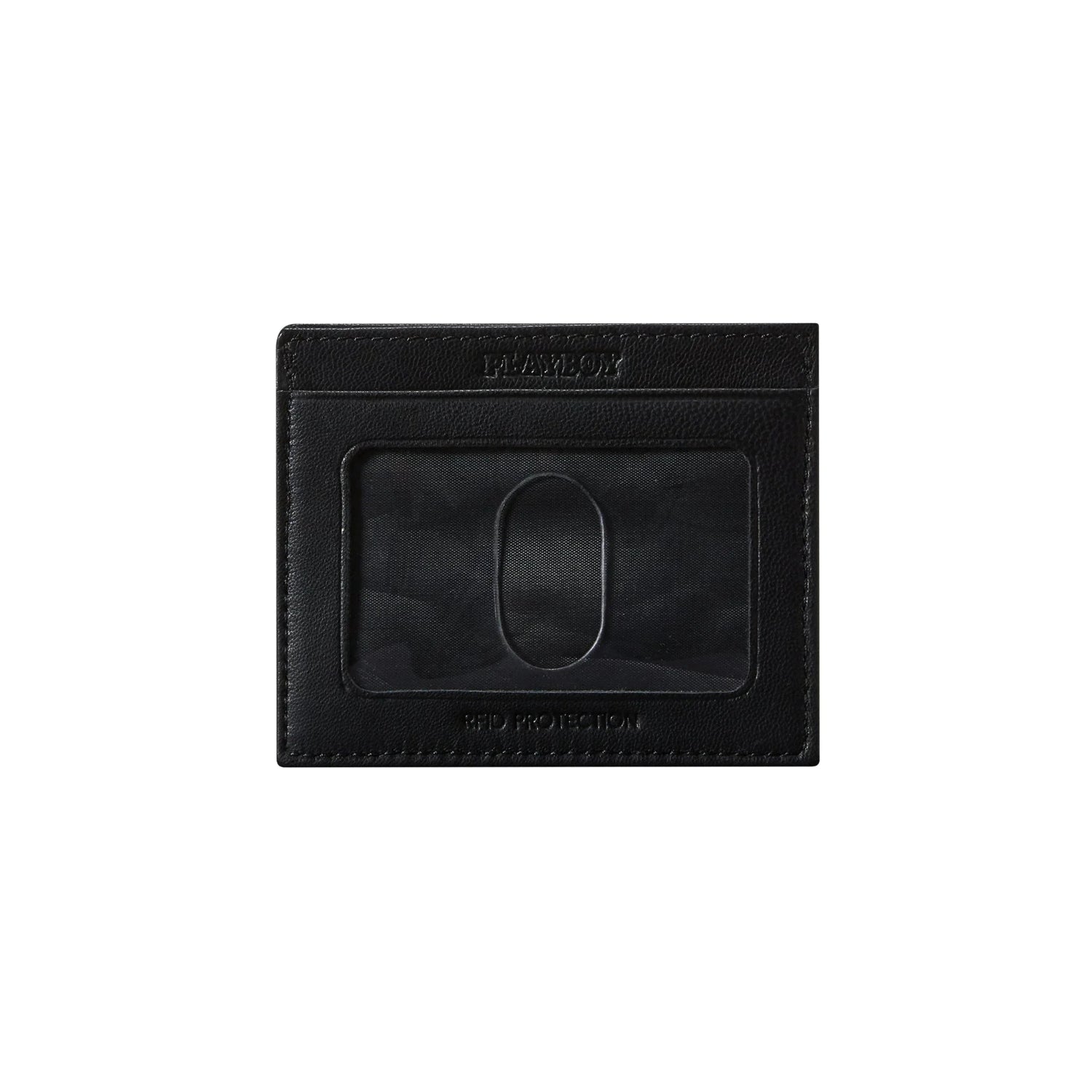 Playboy Milled Front Pocket portafoglio nero pelle