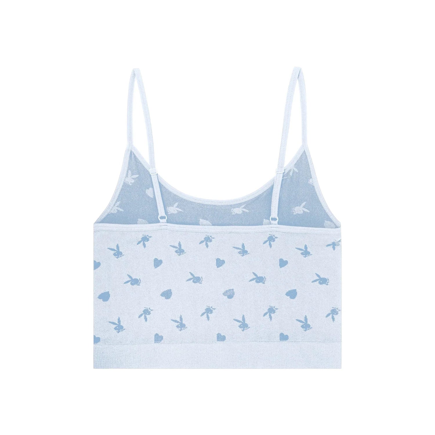 Playboy Bunny canotta crop seamless marrone scollo