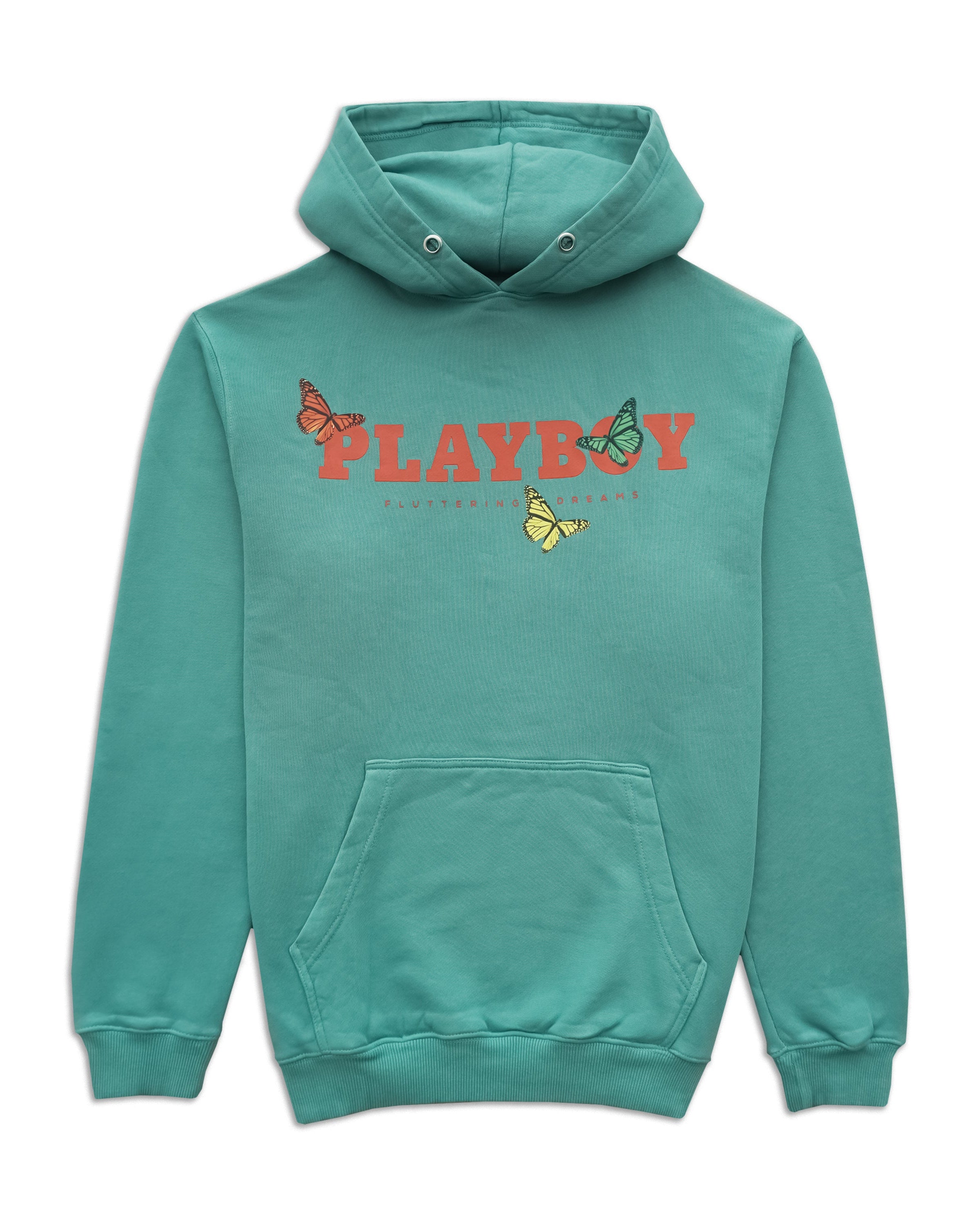 Playboy Dreams felpa cappuccio verde salvia cotone