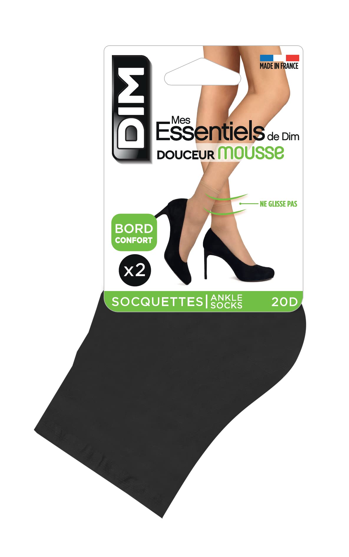 DIM Mes Essentiels Delicati calzini donna x2 bordo invisibile