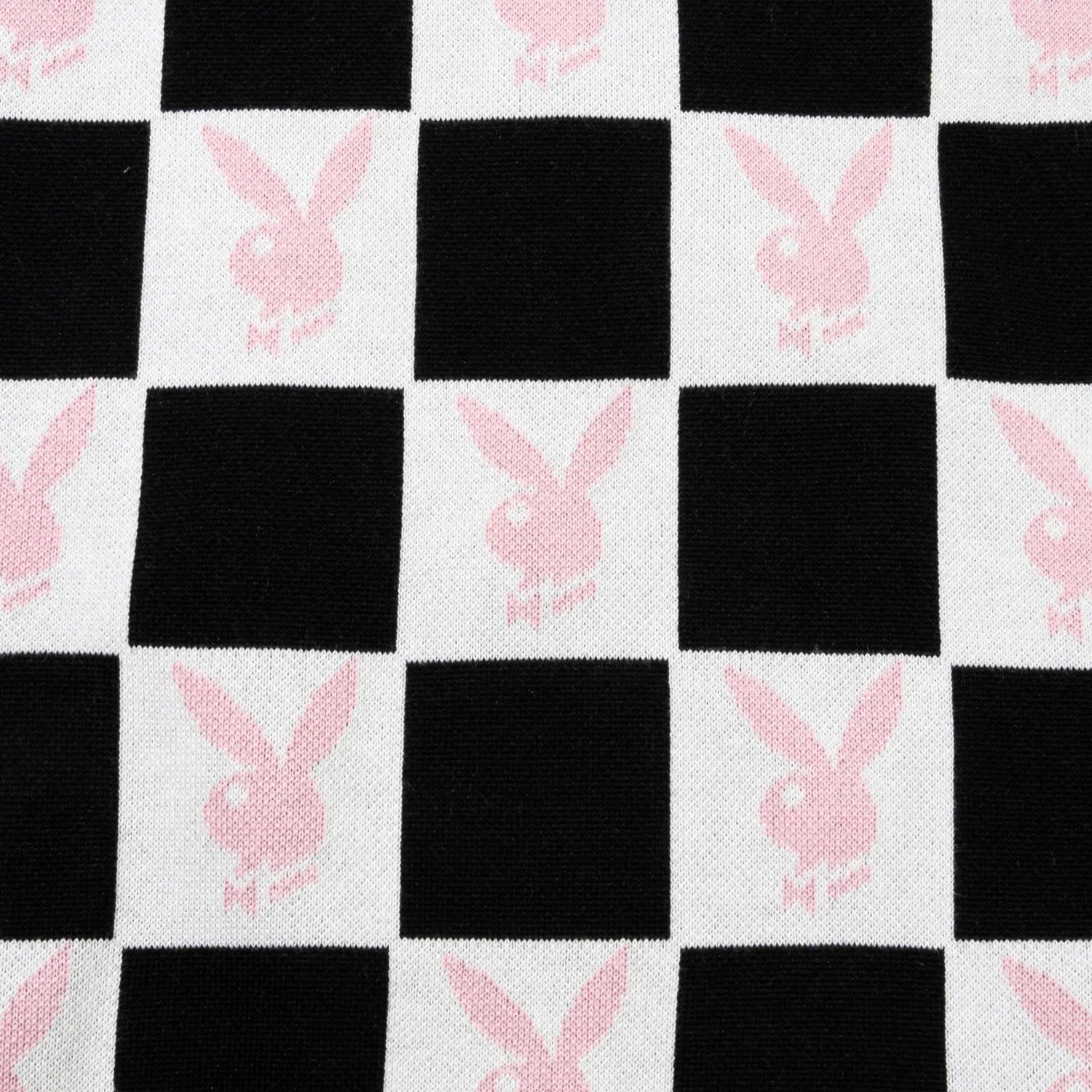 Playboy Checkerboard Mini minigonna bianco nero quadri