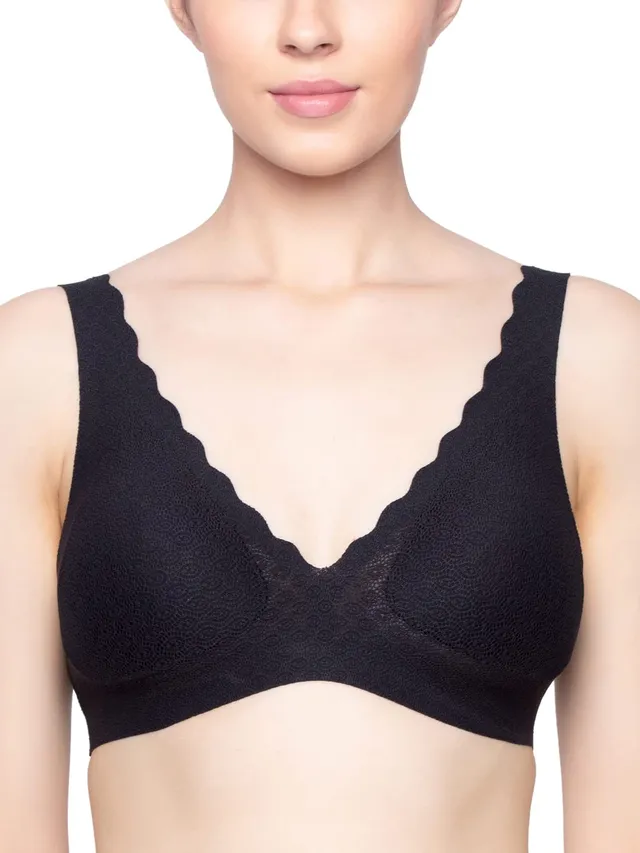 Sloggi Zero Feel Lace Bralette reggiseno M nero pizzo