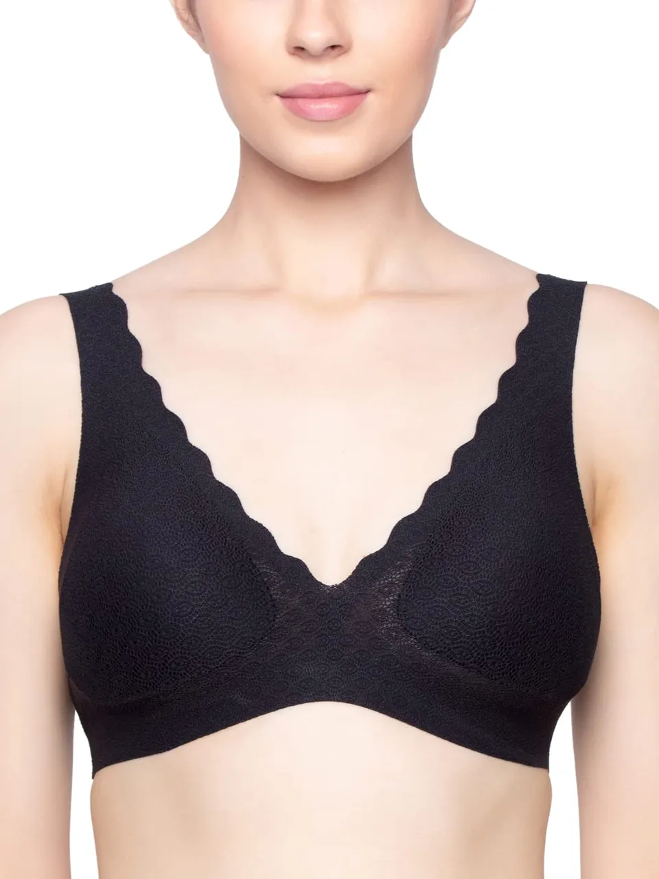 Sloggi Zero Feel Lace Bralette reggiseno M nero pizzo