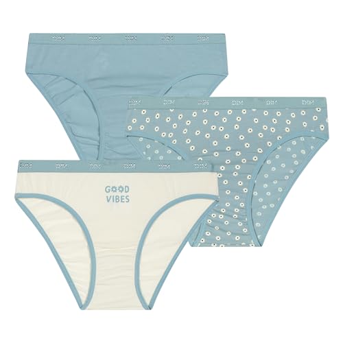 DIM Les Pockets Slip Bambina x3 10 Anni Cotone Blu
