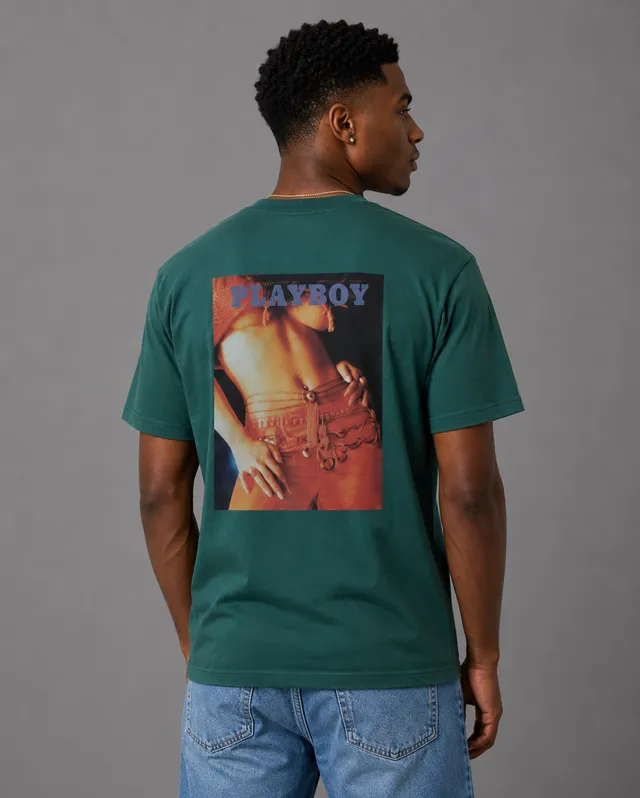 Playboy Feb 1971 Cover t-shirt verde cotone
