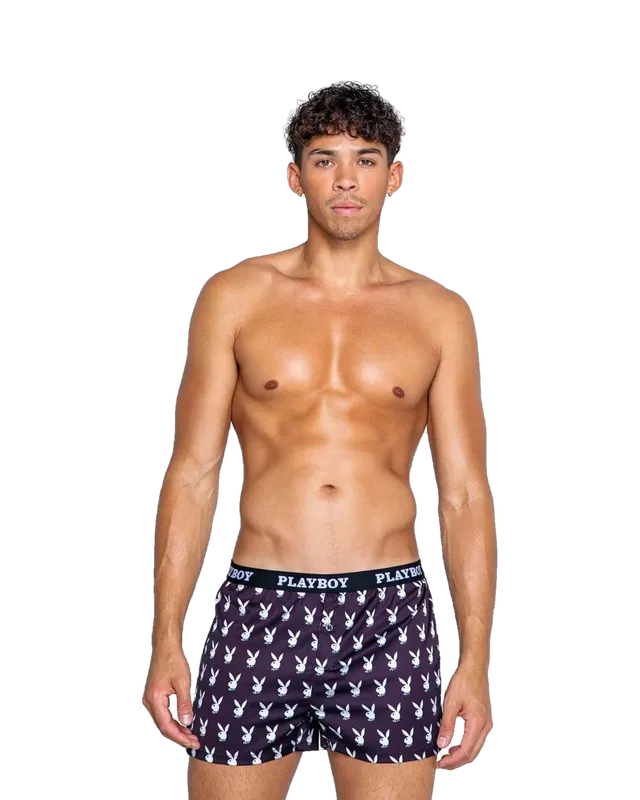 Playboy Champion boxer uomo nero satin