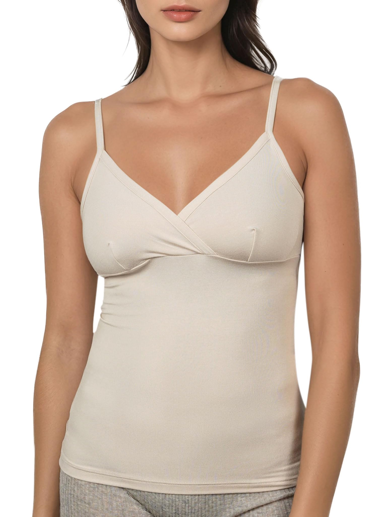 Egi 1133 canotta donna scollo a V micromodal spalla stretta