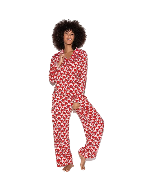 Playboy Red Slumber Party pigiama donna rosso modal