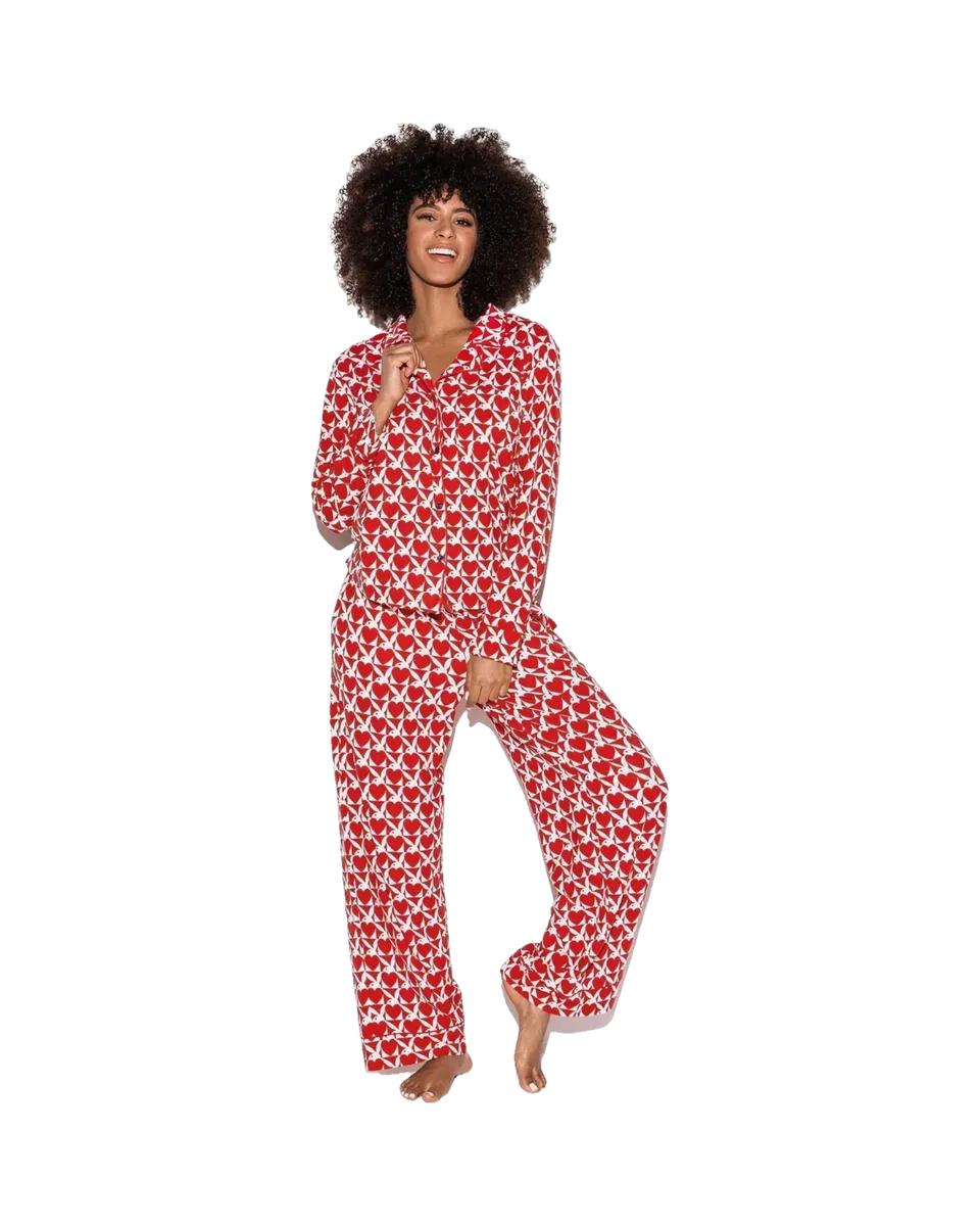 Playboy Red Slumber Party pigiama donna rosso modal