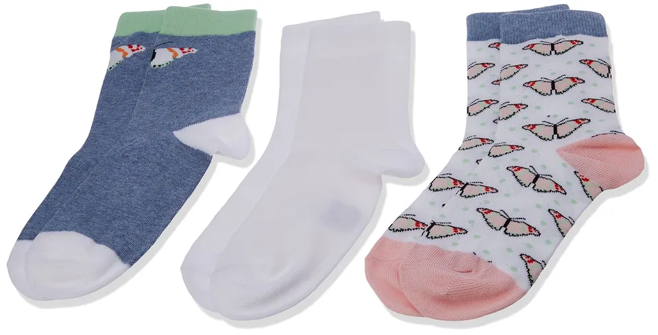 DIM Coton Style calzini bimbi cotone bianco x6 farfalle