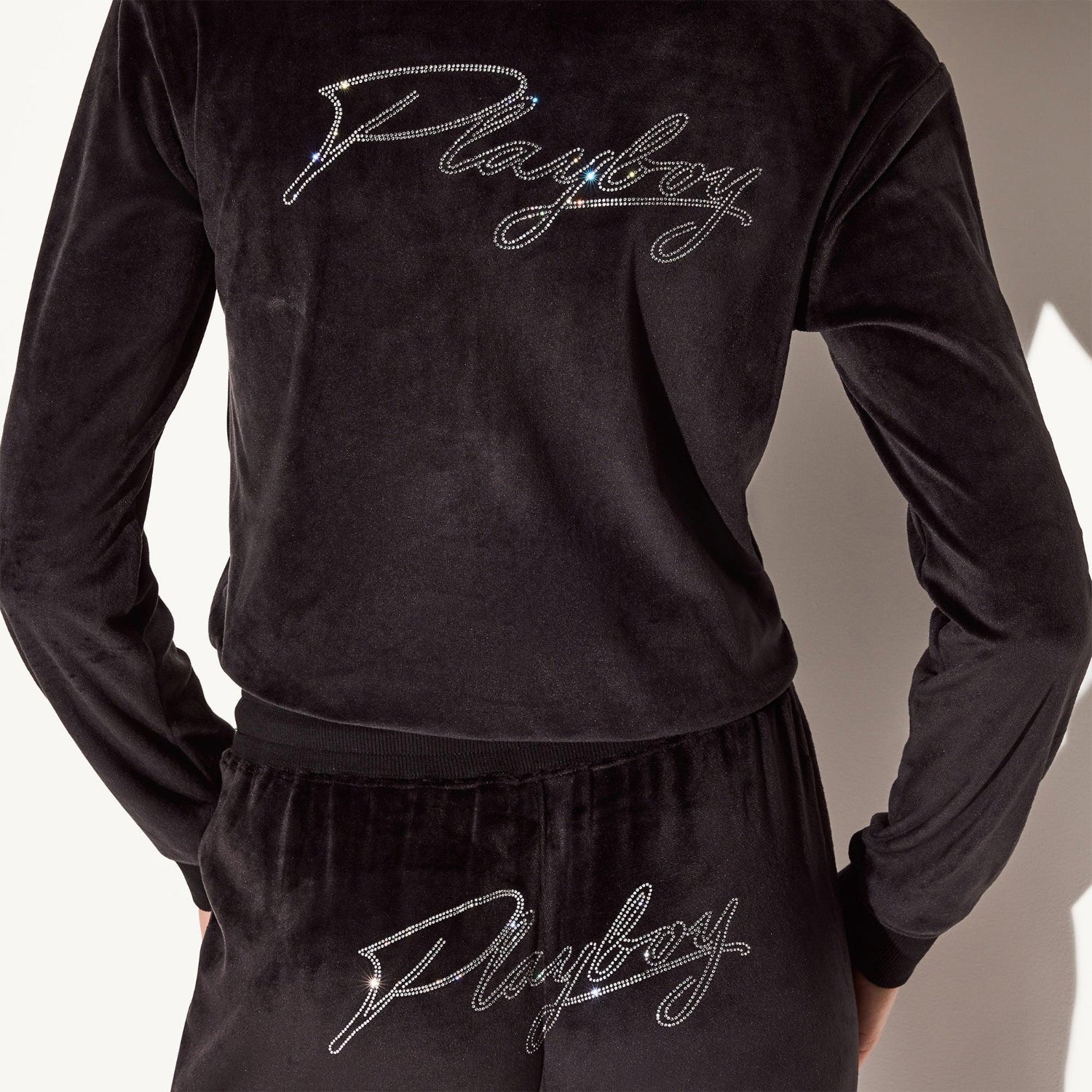 Playboy Velour giacca donna zip intera velluto morbido